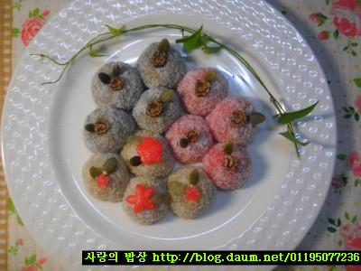 삼색 찹쌀경단