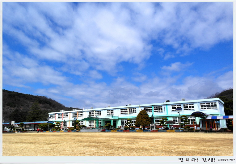 우리학교와 산수유꽃