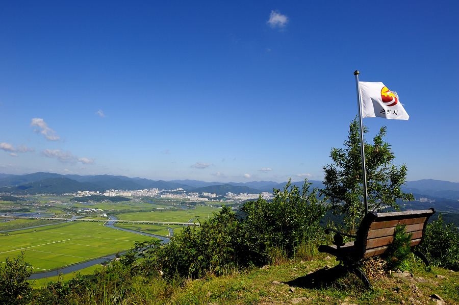 앵무산(곡고산)에서 보이는 순천만 