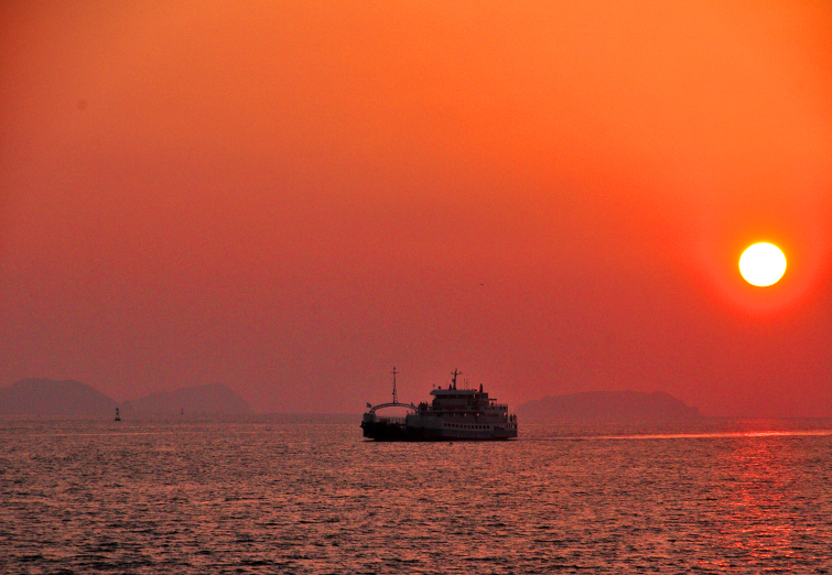 우리가 함께한 노을 바다